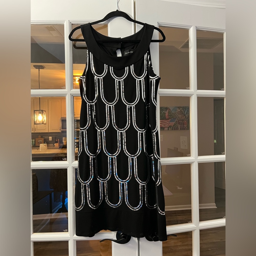 Scarlett Nite Black Sequin-Embellished Mini Dress